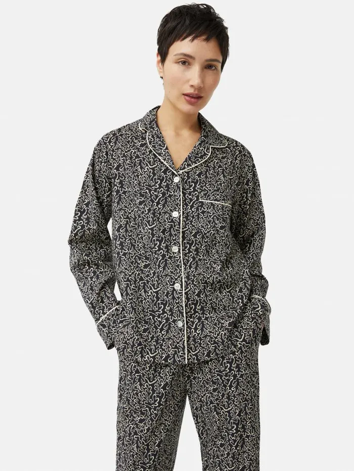 Mini Hydra Coral Pyjama Black Women Jigsaw Pyjamas and Loungewear