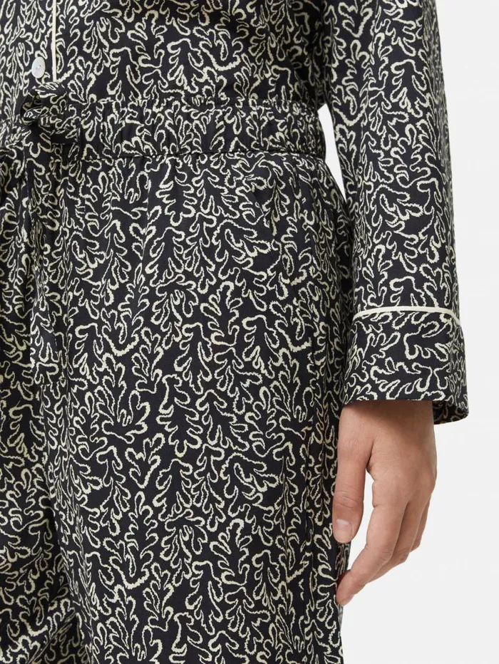 Mini Hydra Coral Pyjama Black Women Jigsaw Pyjamas and Loungewear