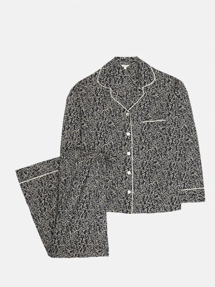 Mini Hydra Coral Pyjama Black Women Jigsaw Pyjamas and Loungewear