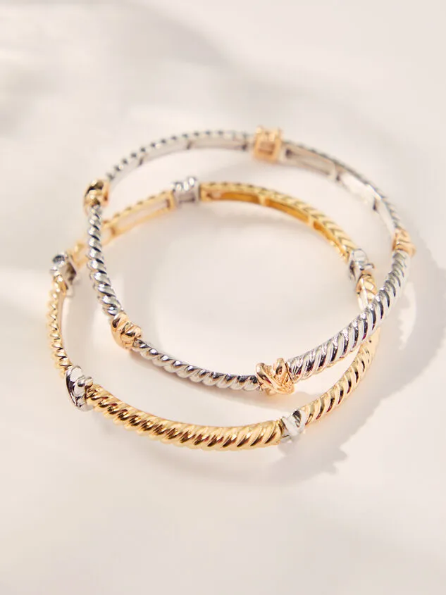 Mixed Metal Twisted Stretch Bracelet Pack Mxm Women Altar039d State Bracelets