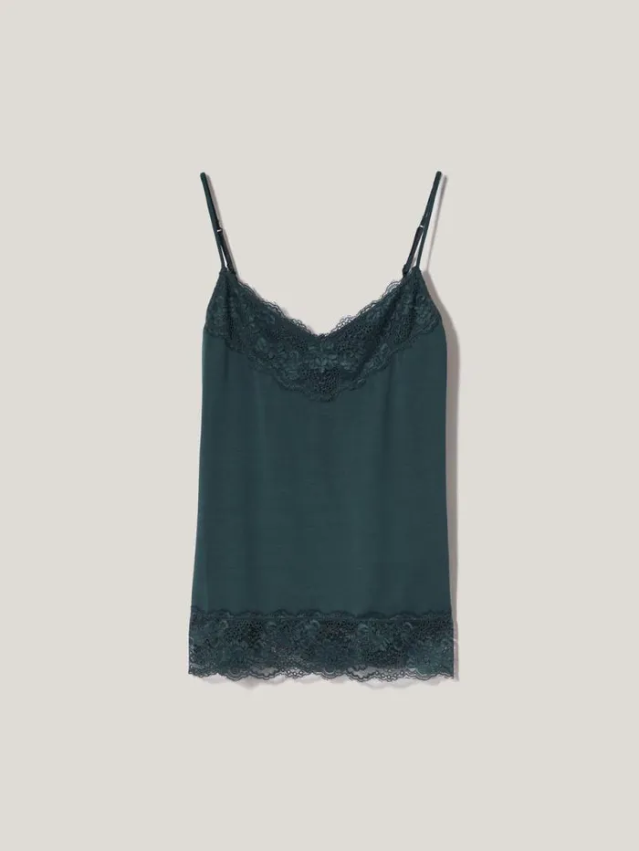 Modal Lace Vest Smoke Women Jigsaw Pyjamas and Loungewear