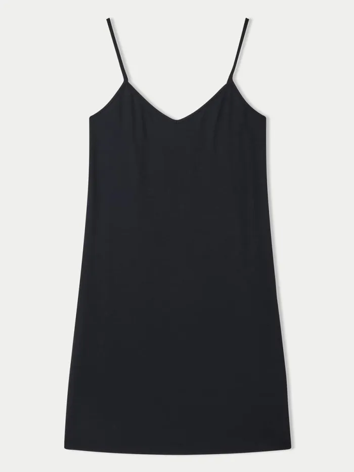 Modal Slip Dress Black Women Jigsaw Dresses and Jumpsuits