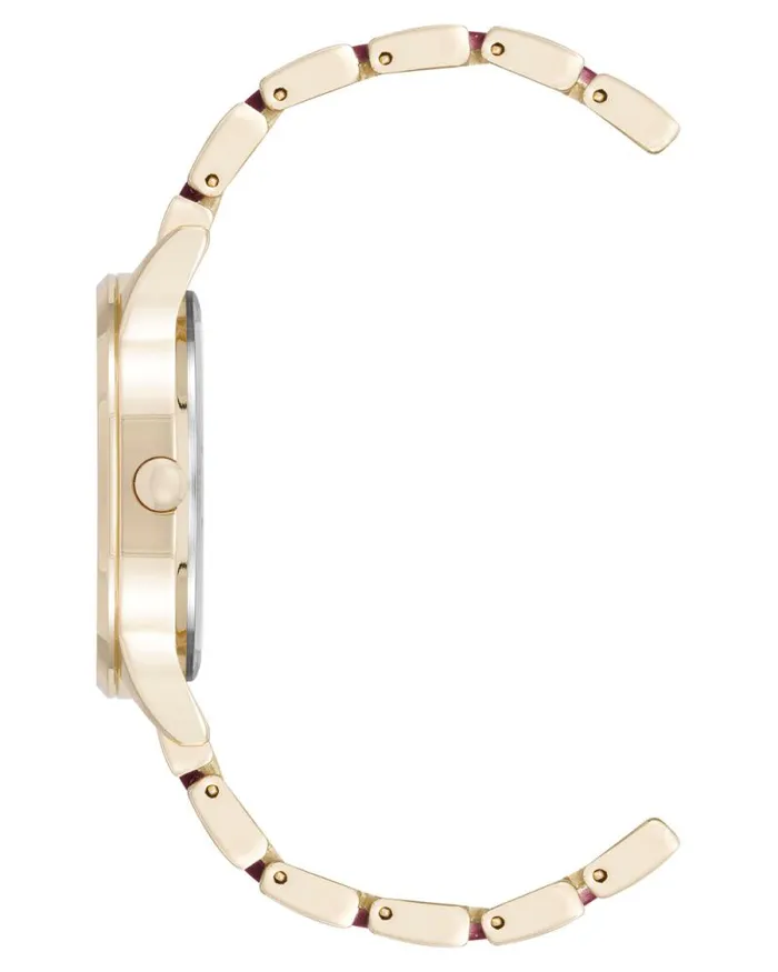 Modern Rubberized Bracelet Watch Red Women Nine West Straps Modern Rubberized Bracelet Watch Red Women Nine West Straps