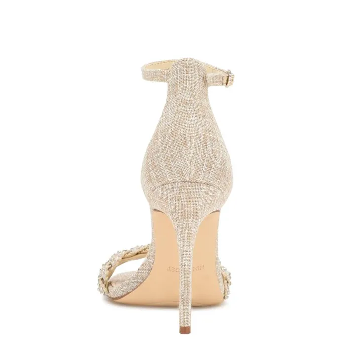 Morelov Heeled Sandals Natural Crystal Women Nine West Sandals Morelov Heeled Sandals Natural Crystal Women Nine West Sandals