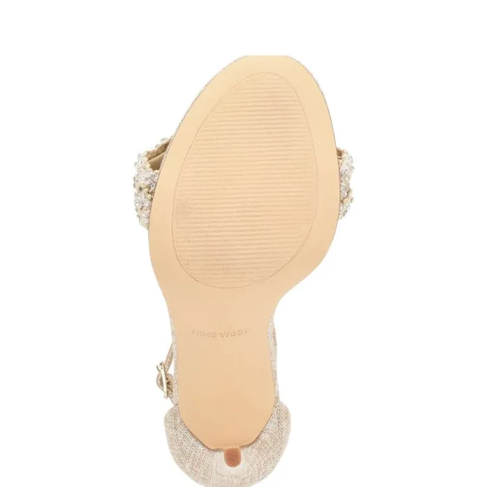 Morelov Heeled Sandals Natural Crystal Women Nine West Sandals Morelov Heeled Sandals Natural Crystal Women Nine West Sandals