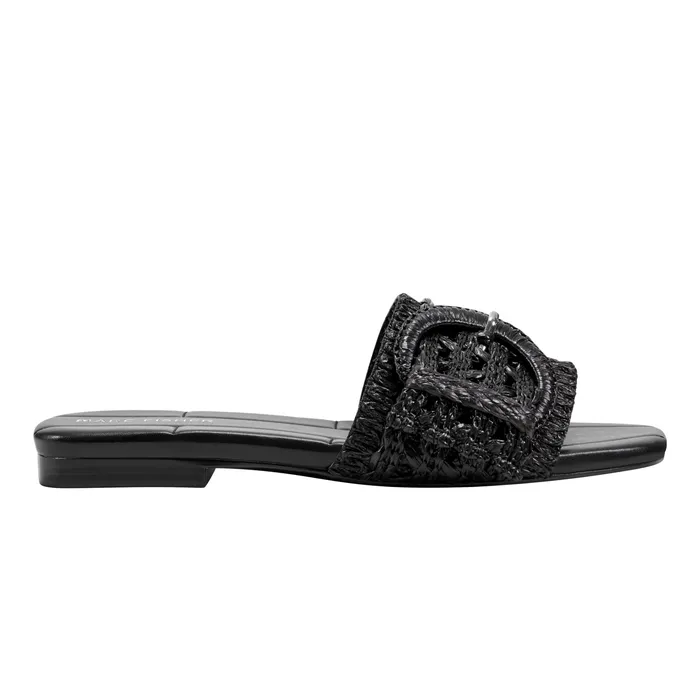 Mules and Slides Marc Fisher Women Loree Flat Slide Sandal Black