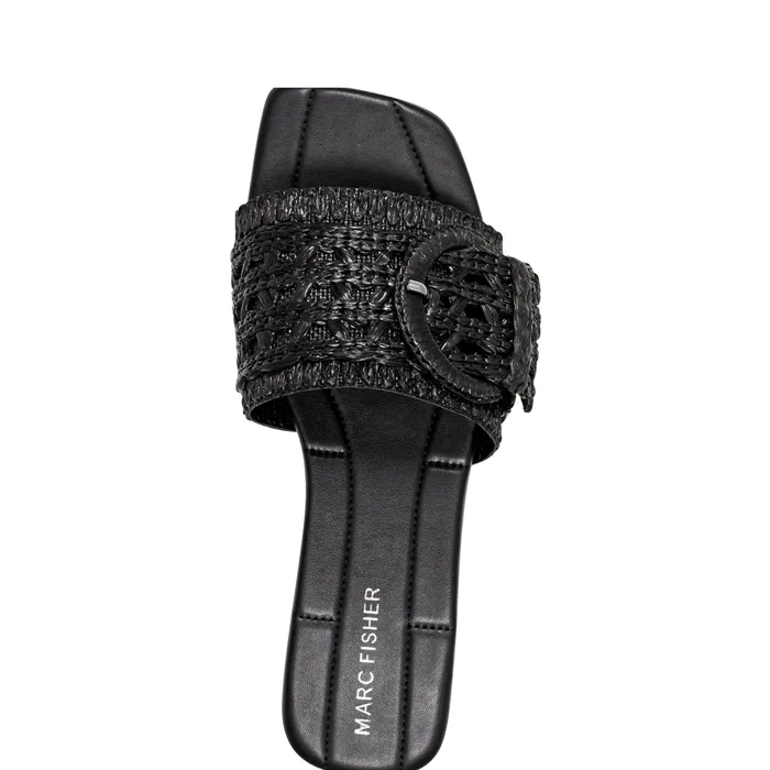 Mules and Slides Marc Fisher Women Loree Flat Slide Sandal Black