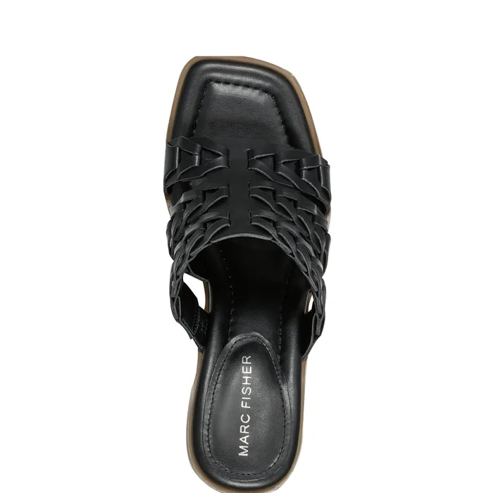 Mules and Slides Women Marc Fisher Melita Block Heel Sandal Black