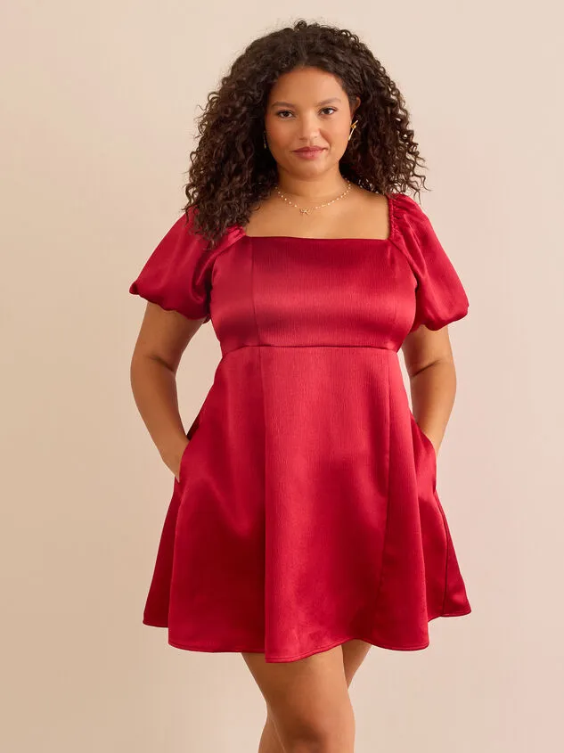Nadia Satin Dress Wine Women Altar039d State Dresses