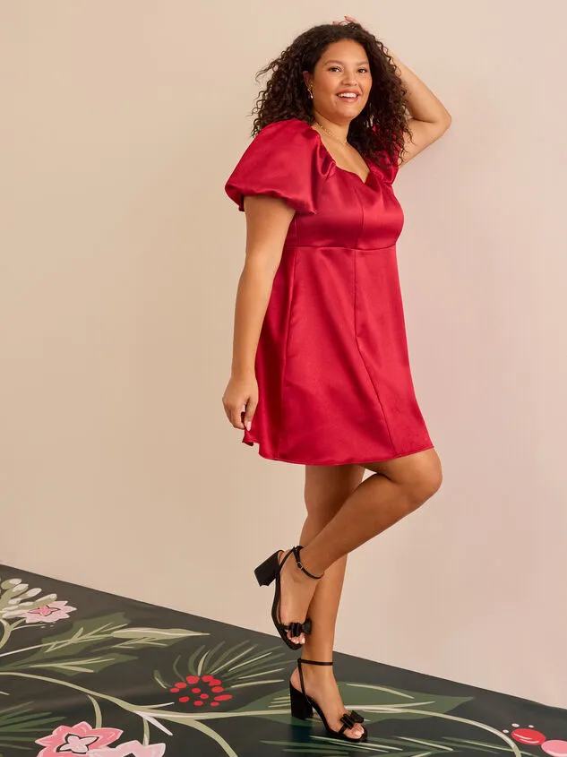 Nadia Satin Dress Wine Women Altar039d State Dresses