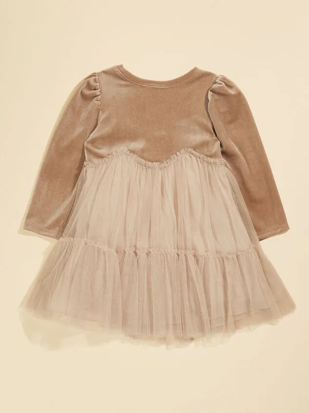 Natalie Velvet Tier Baby Dress Champagne Girl Altar039d State Playwear