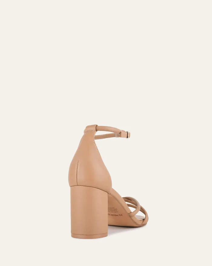 Nicola mid heel sandals tan leather Women MID SANDALS jomercer Nicola mid heel sandals tan leather Women MID SANDALS jomercer