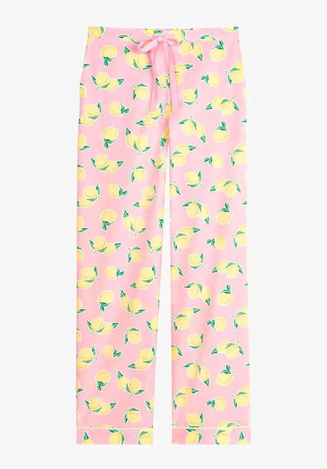 Nightwear Women Hush Isla Cotton Pyjama Trousers Lemonspink Yellow