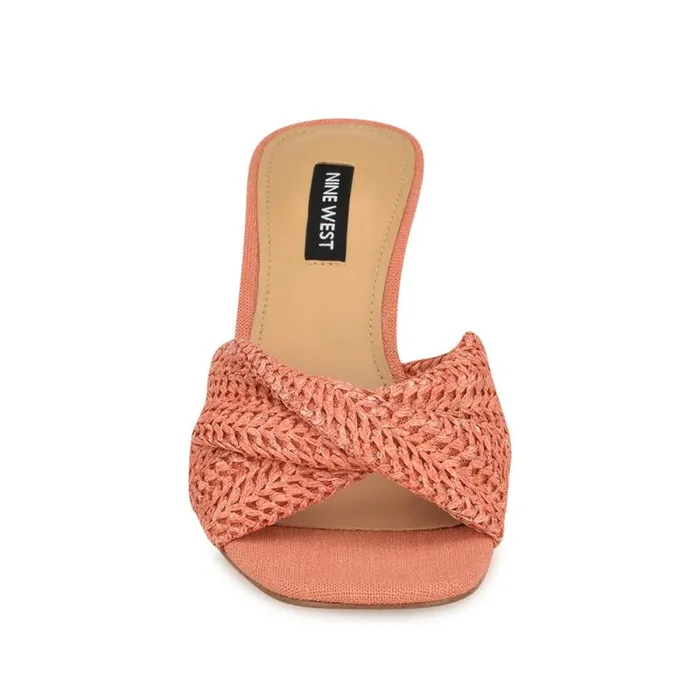 Nikhil Twist Wedge Sandals Orange Raffia Women Nine West Sandals Nikhil Twist Wedge Sandals Orange Raffia Women Nine West Sandals