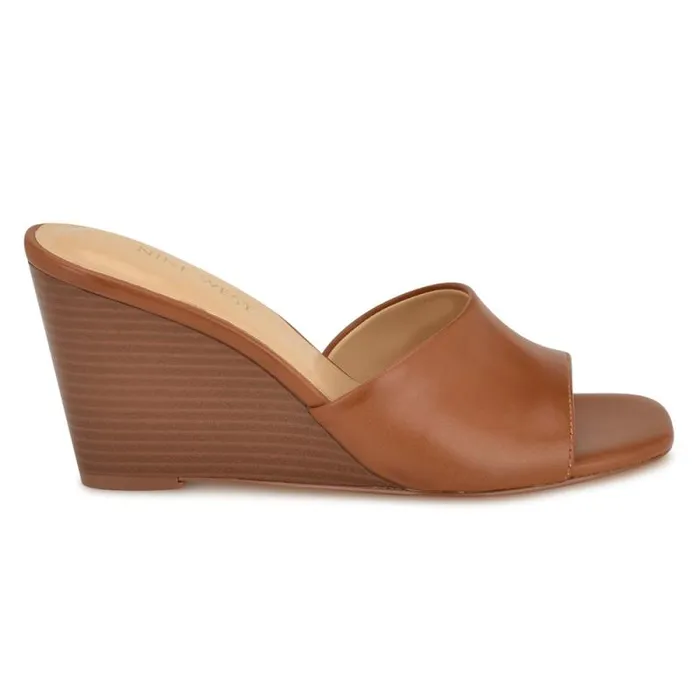 Niya SlipOn Wedge Sandals Dark Natural Women Nine West Sandals
