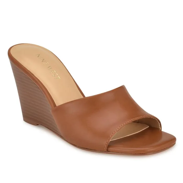 Niya SlipOn Wedge Sandals Dark Natural Women Nine West Sandals