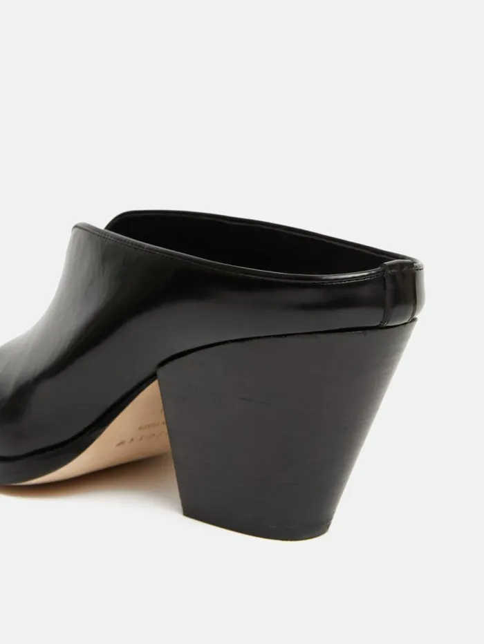 Oakley Heeled Mule Black Women Jigsaw Heels