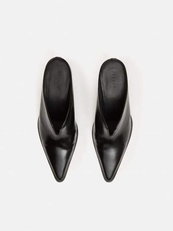 Oakley Heeled Mule Black Women Jigsaw Heels