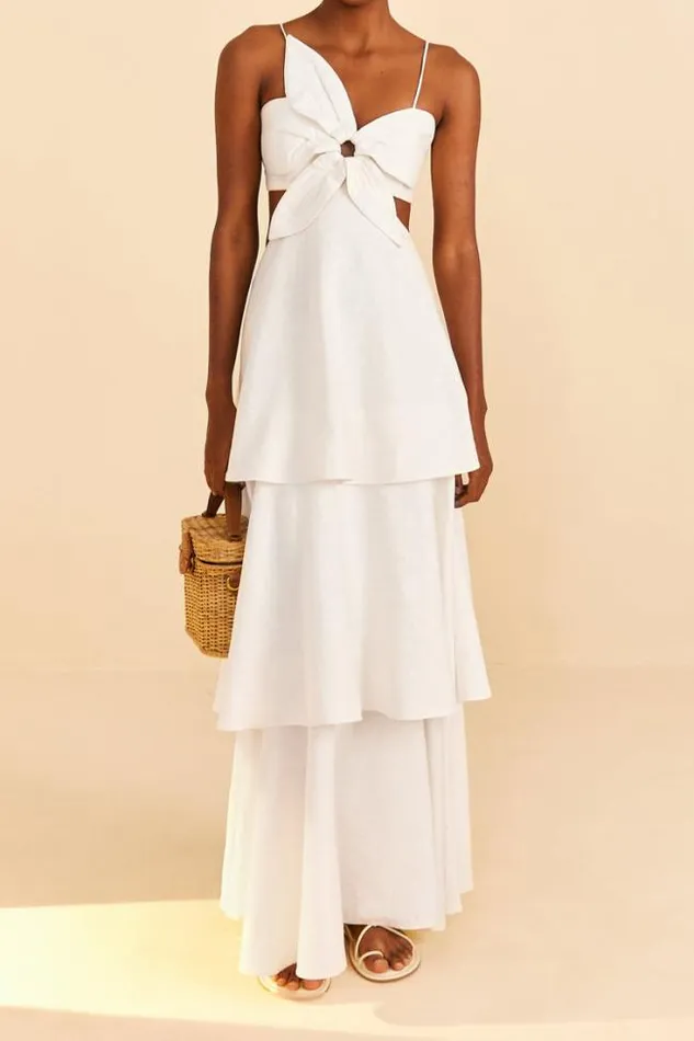 OffWhite Flower Maxi Dress Women FARM Rio Maxi Dresses