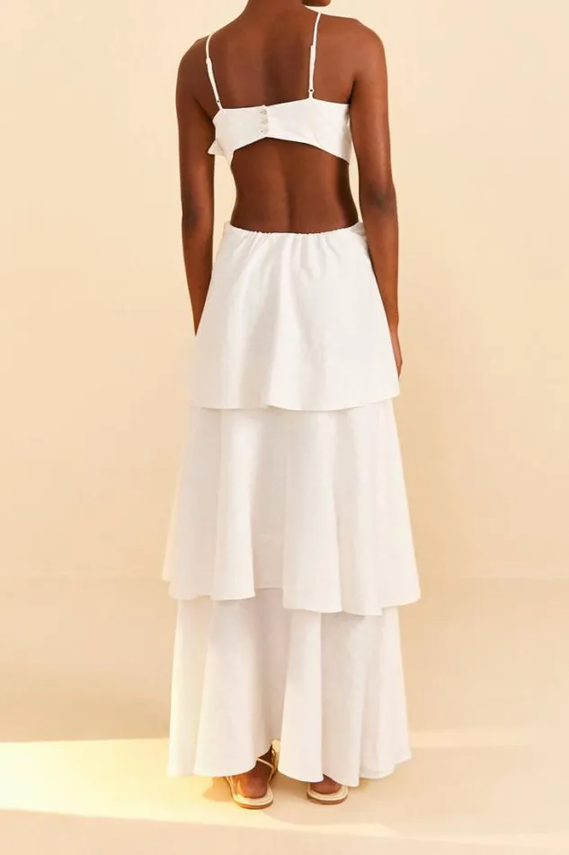 OffWhite Flower Maxi Dress Women FARM Rio Maxi Dresses
