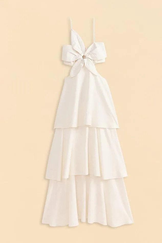 OffWhite Flower Maxi Dress Women FARM Rio Maxi Dresses