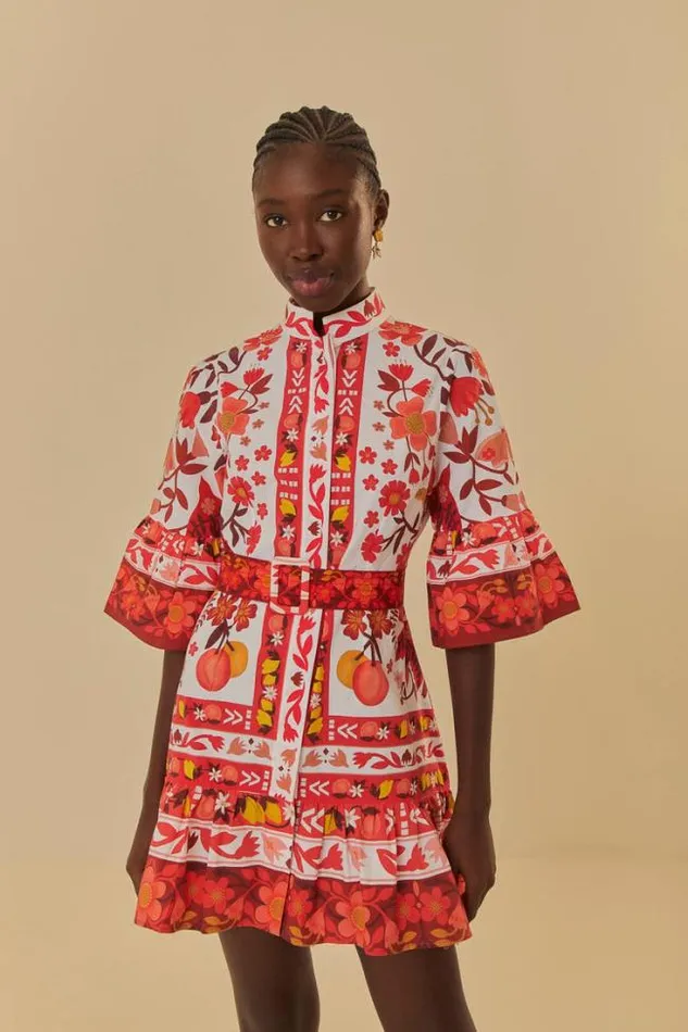 OffWhite Romantic Orchard Mini Dress Women FARM Rio Mini Dresses