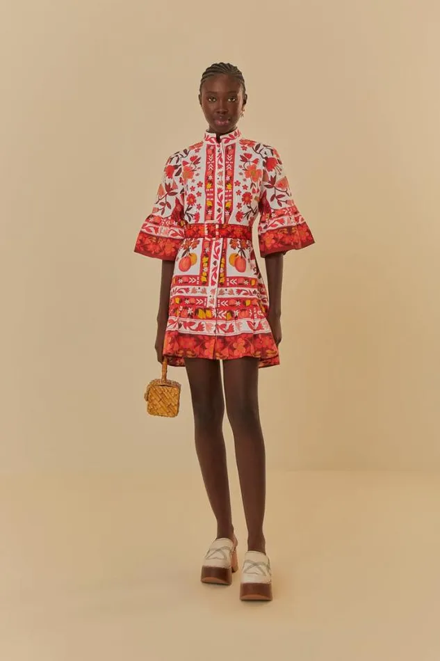 OffWhite Romantic Orchard Mini Dress Women FARM Rio Mini Dresses