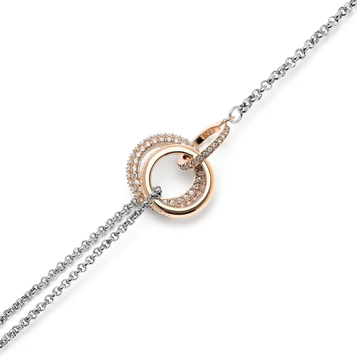 Olivia Burton Bracelets Women Entwine Silver and Rose Gold Bracelet
