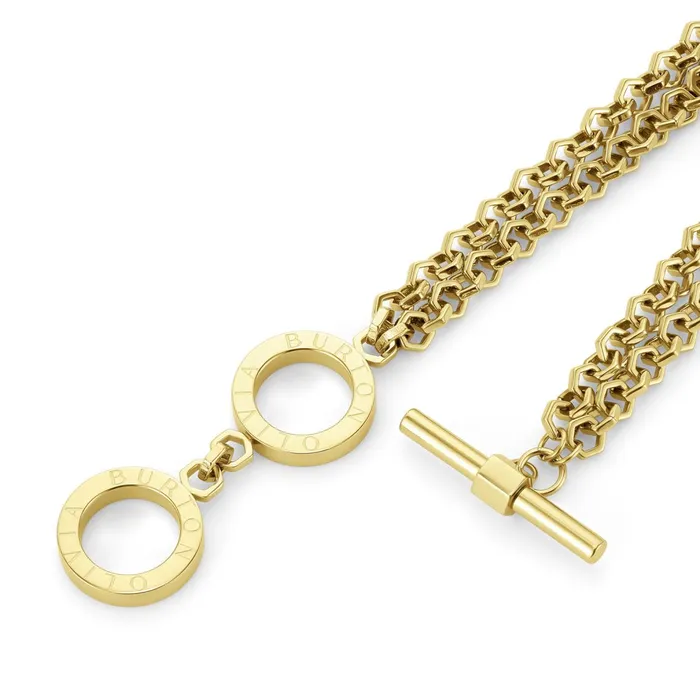 Olivia Burton Bracelets Women Honeycomb Toggle Gold Plated Bracelet