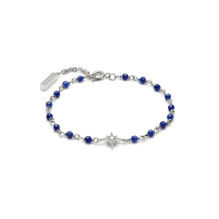 Olivia Burton Bracelets Women North Star Blue and Silver Tone Beaded Charm Bracelet
