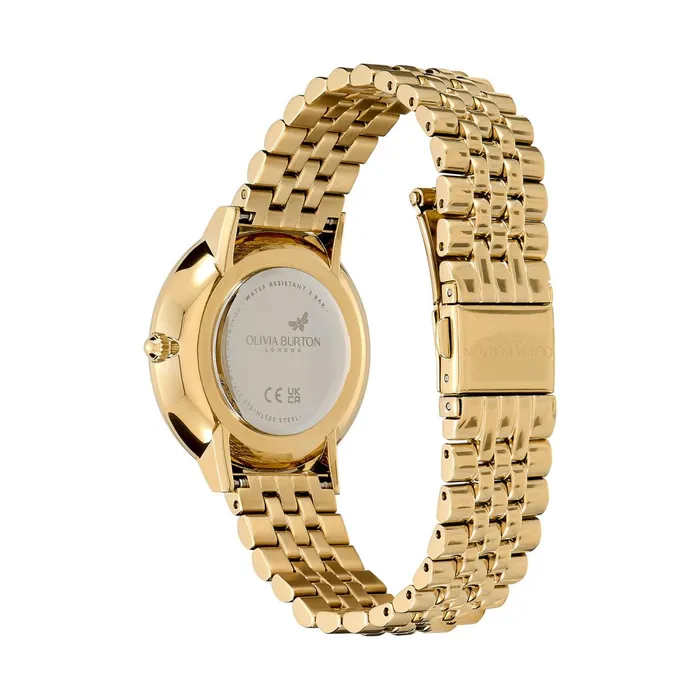 Olivia Burton Celestial Watches Women 35mm Nova Slim Mushroom and Gold Bracelet Watch