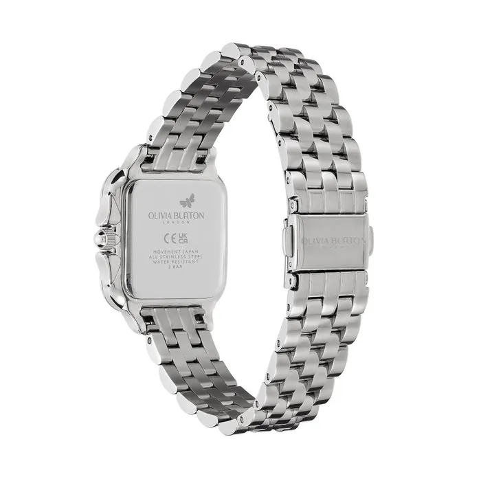 Olivia Burton Classic Watches Women 28mm Grosvenor Blue and Silver Bracelet Watch