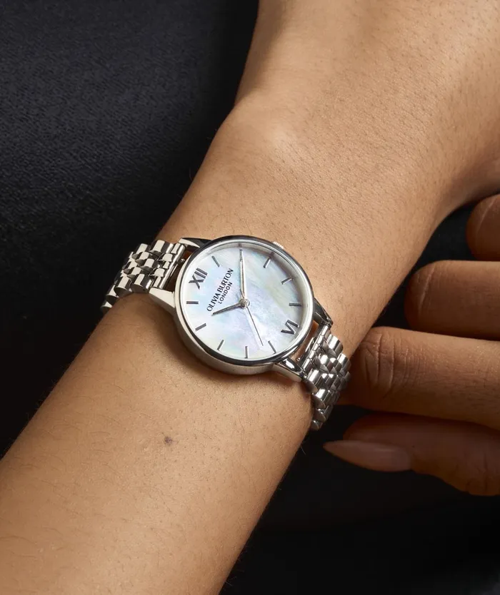 Olivia Burton Classic Watches Women 30mm White and Silver Bracelet Watch