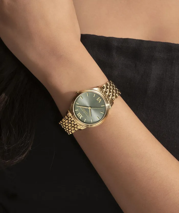 Olivia Burton Classic Watches Women 32mm Swirl Sage Green and Gold Bracelet Watch