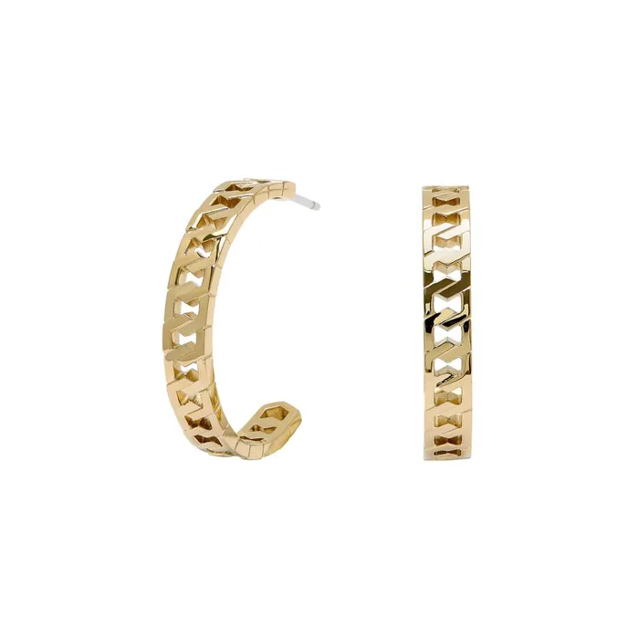 Olivia Burton Earrings Women Honeycomb Gold Link Hoop Earrings