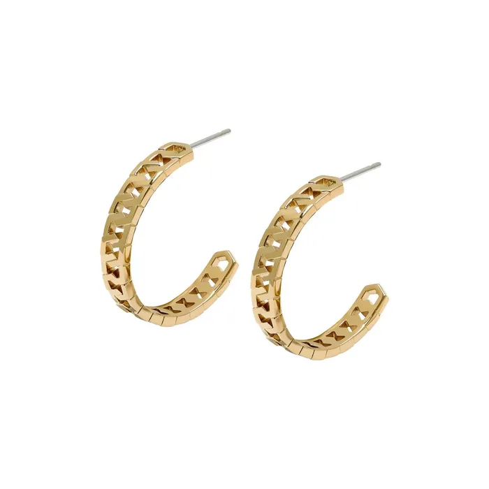 Olivia Burton Earrings Women Honeycomb Gold Link Hoop Earrings