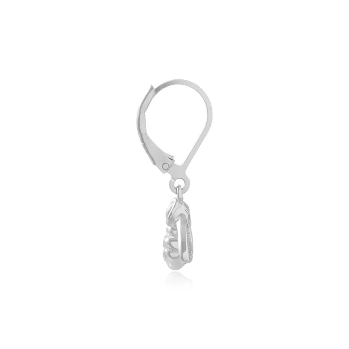 Olivia Burton Earrings Women Silver Bee Lever Back Hoops
