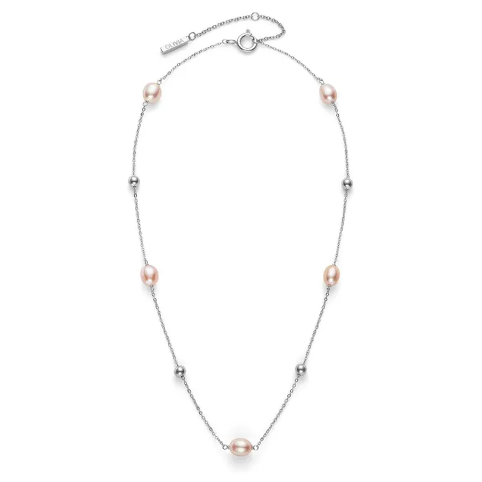 Olivia Burton Necklaces Women By The Sea Pearl Silver Tone Necklace