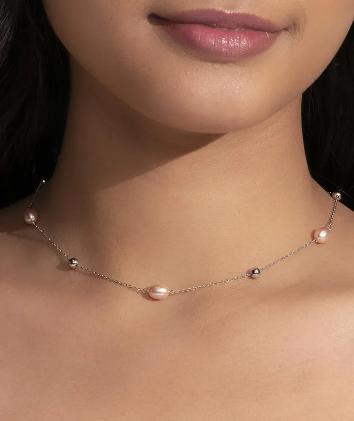 Olivia Burton Necklaces Women By The Sea Pearl Silver Tone Necklace