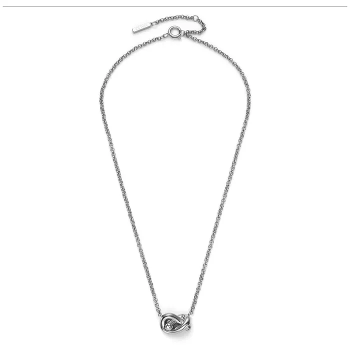 Olivia Burton Necklaces Women Lovers Knot Silver Tone Necklace