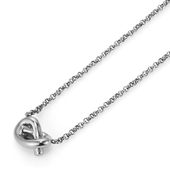 Olivia Burton Necklaces Women Lovers Knot Silver Tone Necklace