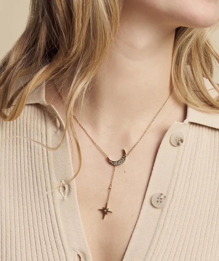Olivia Burton Necklaces Women North Star and Moon Gold Necklace