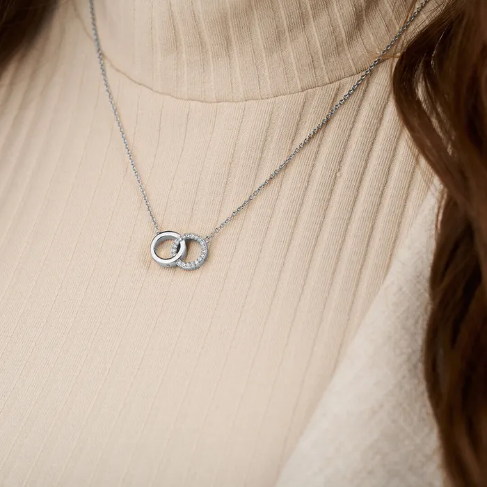 Olivia Burton Necklaces Women Silver Interlink Necklace