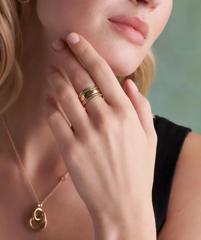 Olivia Burton Rings Women Ever Stacked Gold Plated Rings M