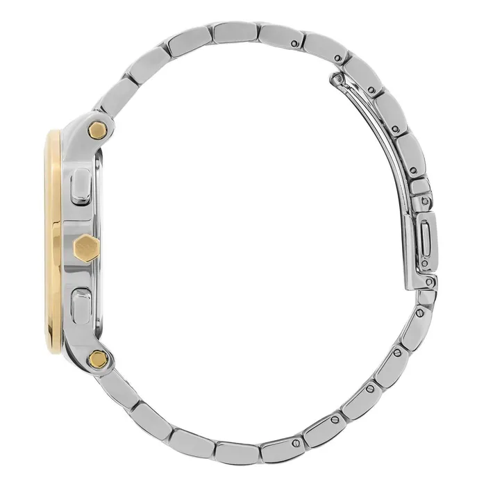 Olivia Burton Sports Luxe Watches Women 38mm MultiFunction Metallic White and Two Tone Bracelet Watch