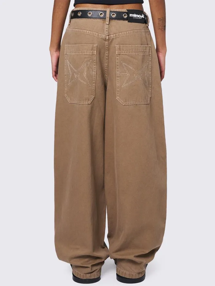 Ollie Beige Baggy Pants Women Minga London Bottoms