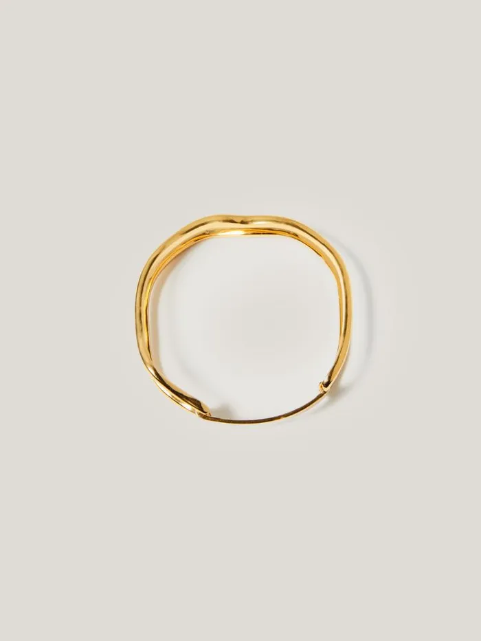 Organic Wave Bangle Gold Women Jigsaw Party