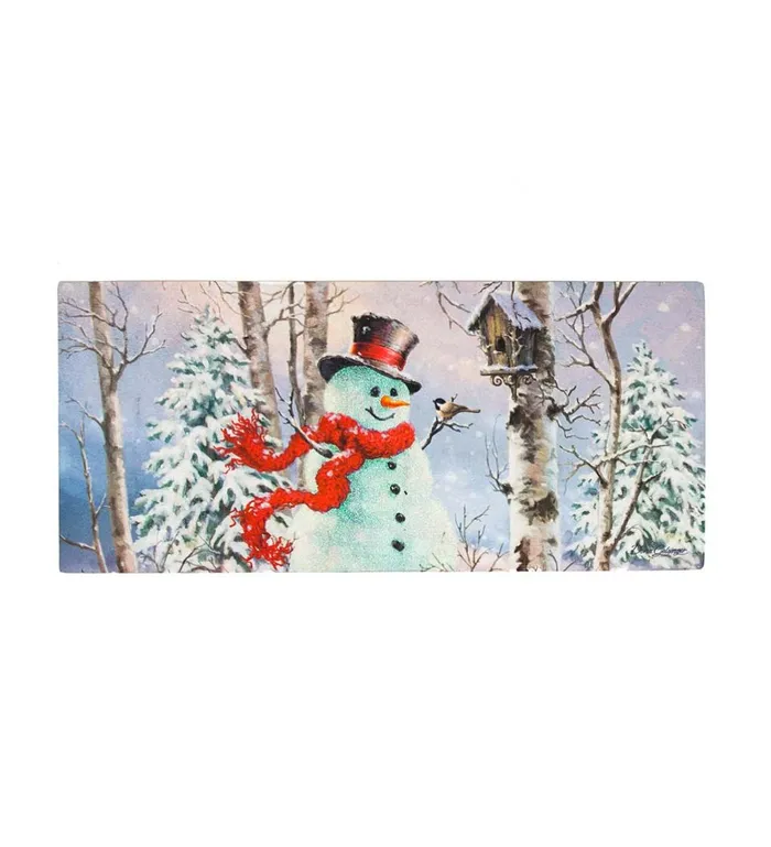 Outdoor Living Birch Forest Snowman Sassafras Switch Mat Plow and Hearth Doormats and Boot Trays