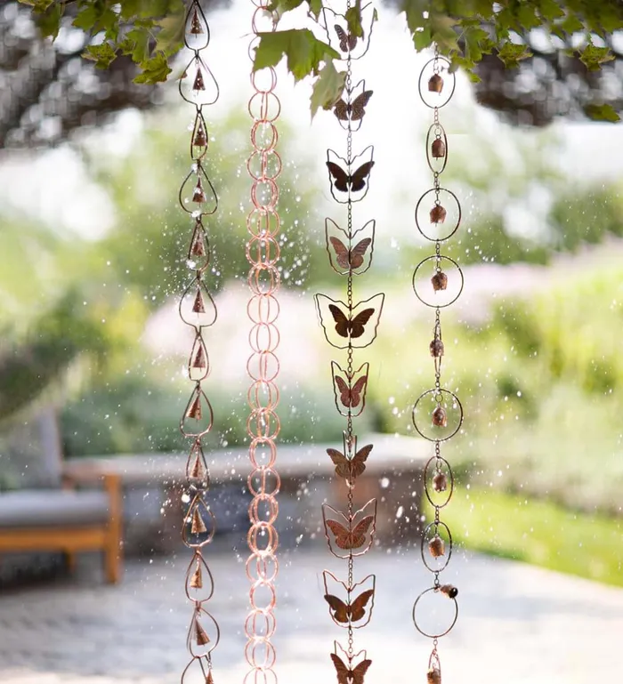 Outdoor Living Link Rain Chain Plow and Hearth Deck and Patio Accents Outdoor Living Link Rain Chain Plow and Hearth Deck and Patio Accents