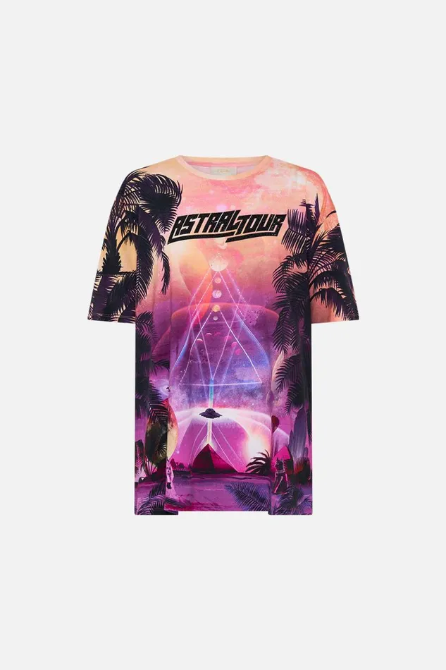 OVERSIZED BAND TEE 8211 PURPLEMULTI LUXORLAND LADY Luxorland Lady Womens Camilla Tees
